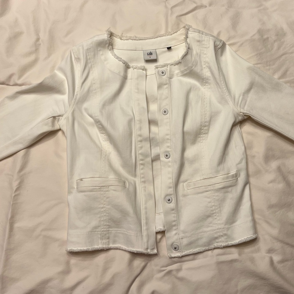 White Denim Cabi Jacket, Size S